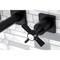 Kingston Brass KS6120ZX Two-Handle Wall Mount Bathroom Faucet, Matte Black KS6120ZX - alternate 2